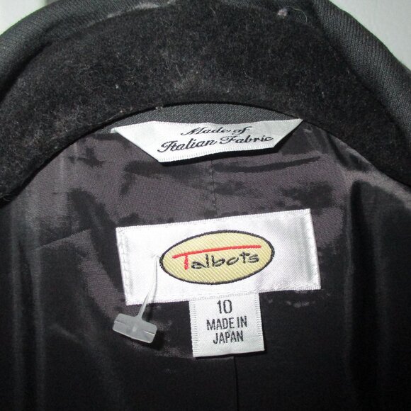 Talbots Charcoal Gray Office Work Career lined blazer m 10 worsted wool - Picture 2 of 4